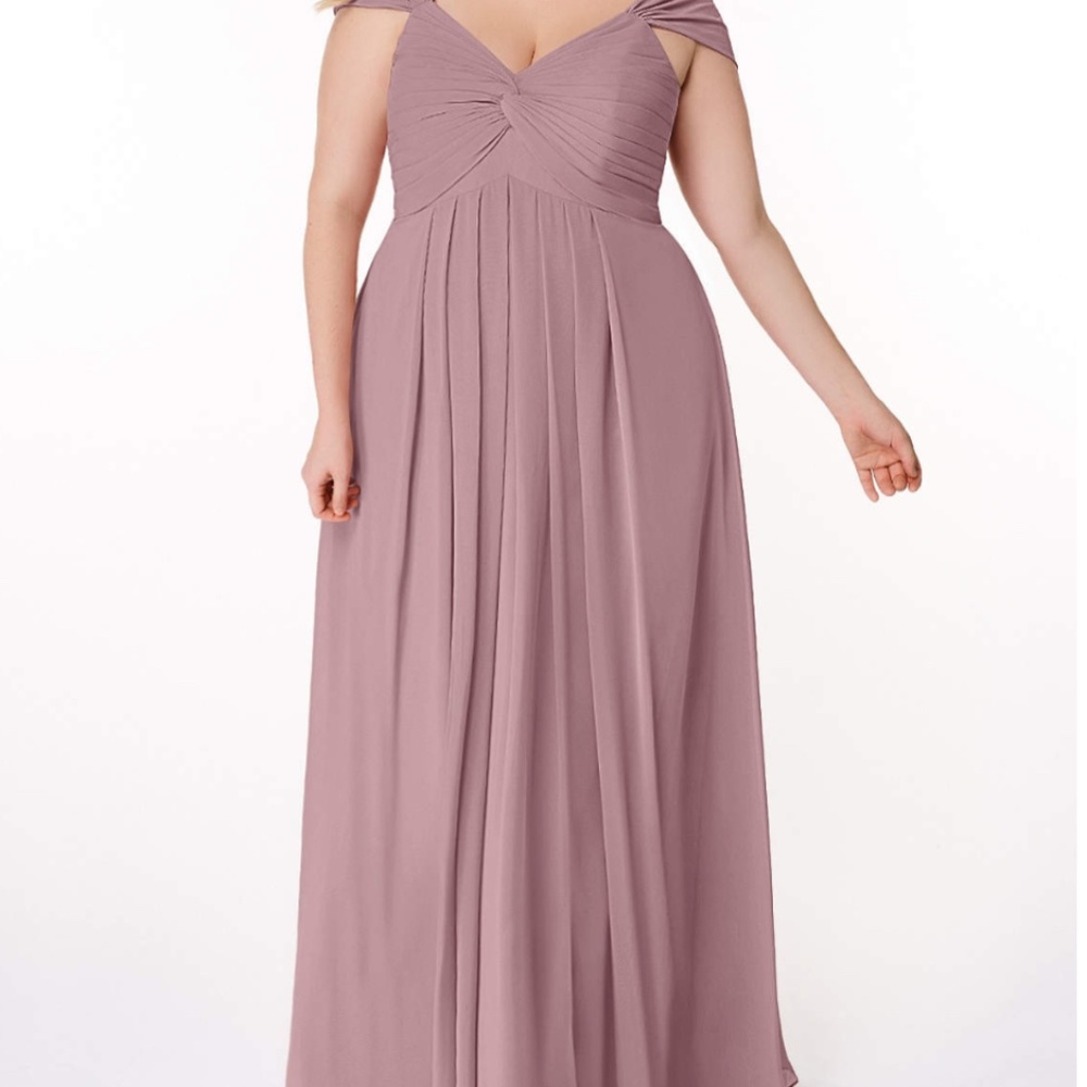 Azazie Shannon dusty rose formal dress size L
